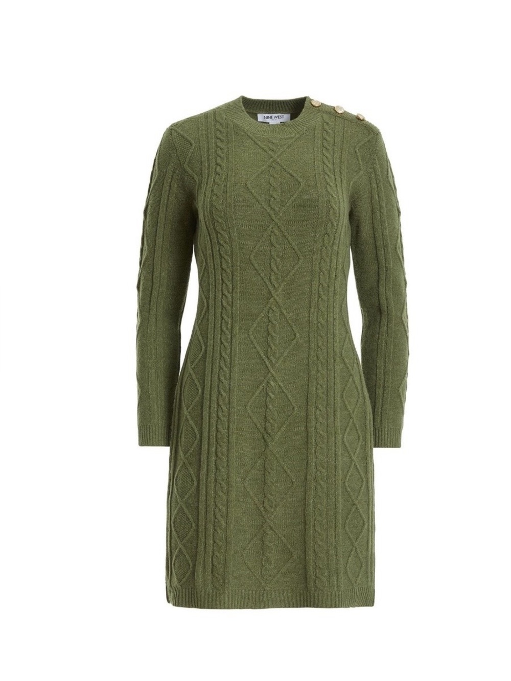 Y2K-Inspired Olive Bodycon KNIT Dress Minimal 2000s vibe XXL NEW